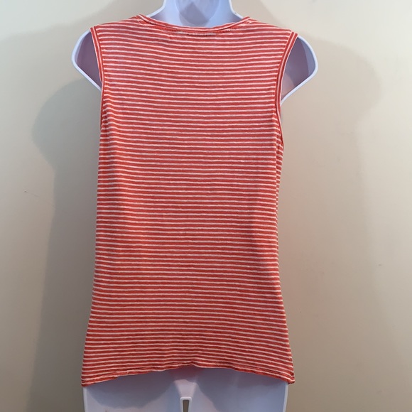 Banana Republic Linen Striped Sleeveless Tank Shirt - Picture 7 of 8